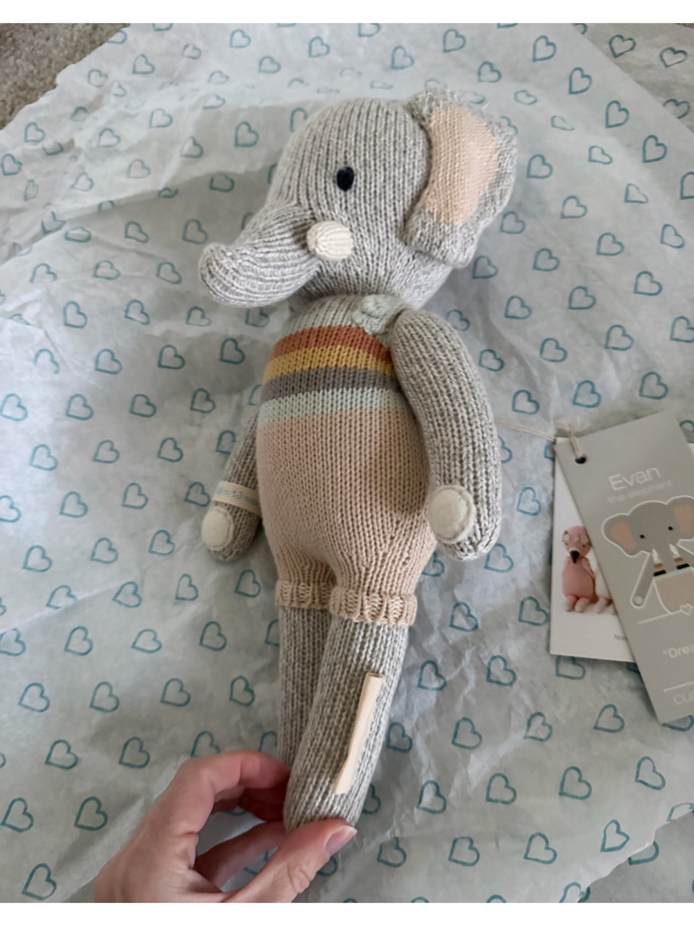 Cuddle + Kind Evan Knit Elephant Plush - Picture 3 of 5